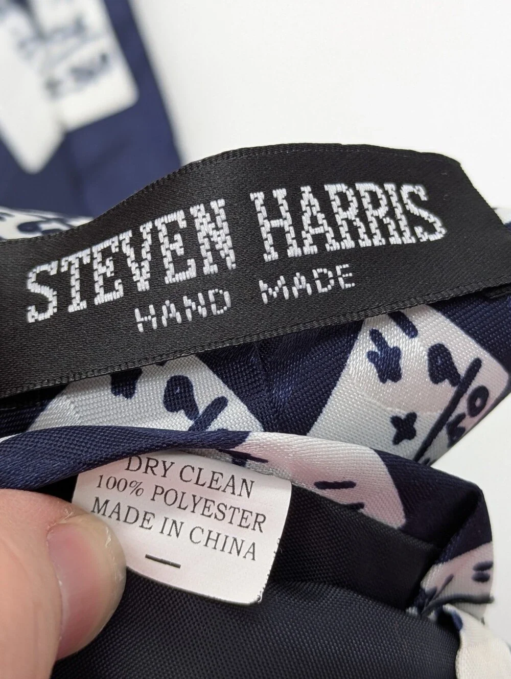 Steven Harris Blue White Math Mathematical Equation Men's Novelty Neck Tie
